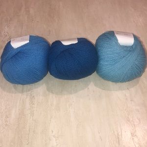Bundle of 3 Blue Yarn